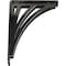 Ekena Millwork Nevio Wrought Iron Bracket, (Triple center brace), Powder Coated Black 2"W x 7 1/2"D x 10"H BKTM02X07X10TNE - alternate 6
